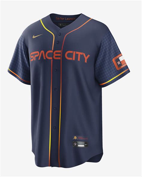 nike mlb houston astros city connect men's replica baseball jersey|astros city connect jersey.